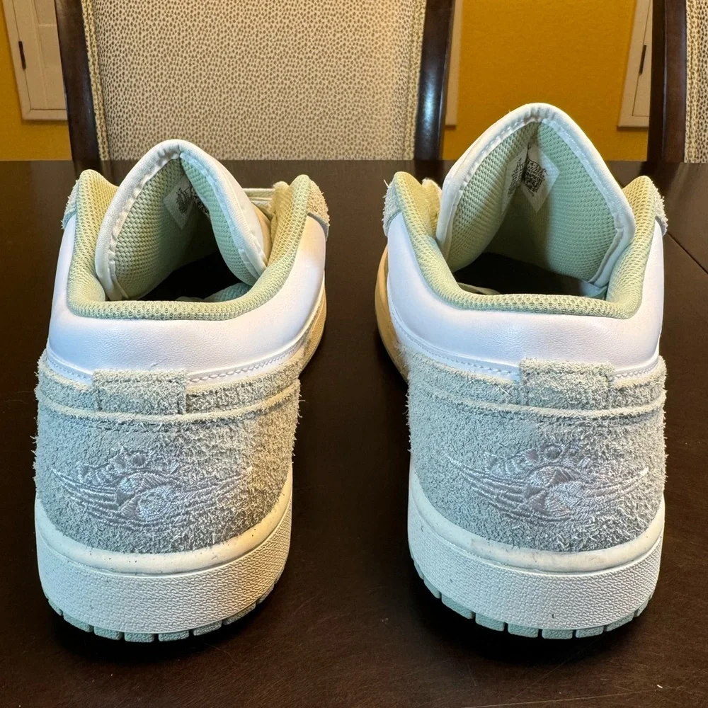 New Nike Air Jordan 1 Low Seafoam White Sneaker Shoes Size US 12 - Picture 9 of 13